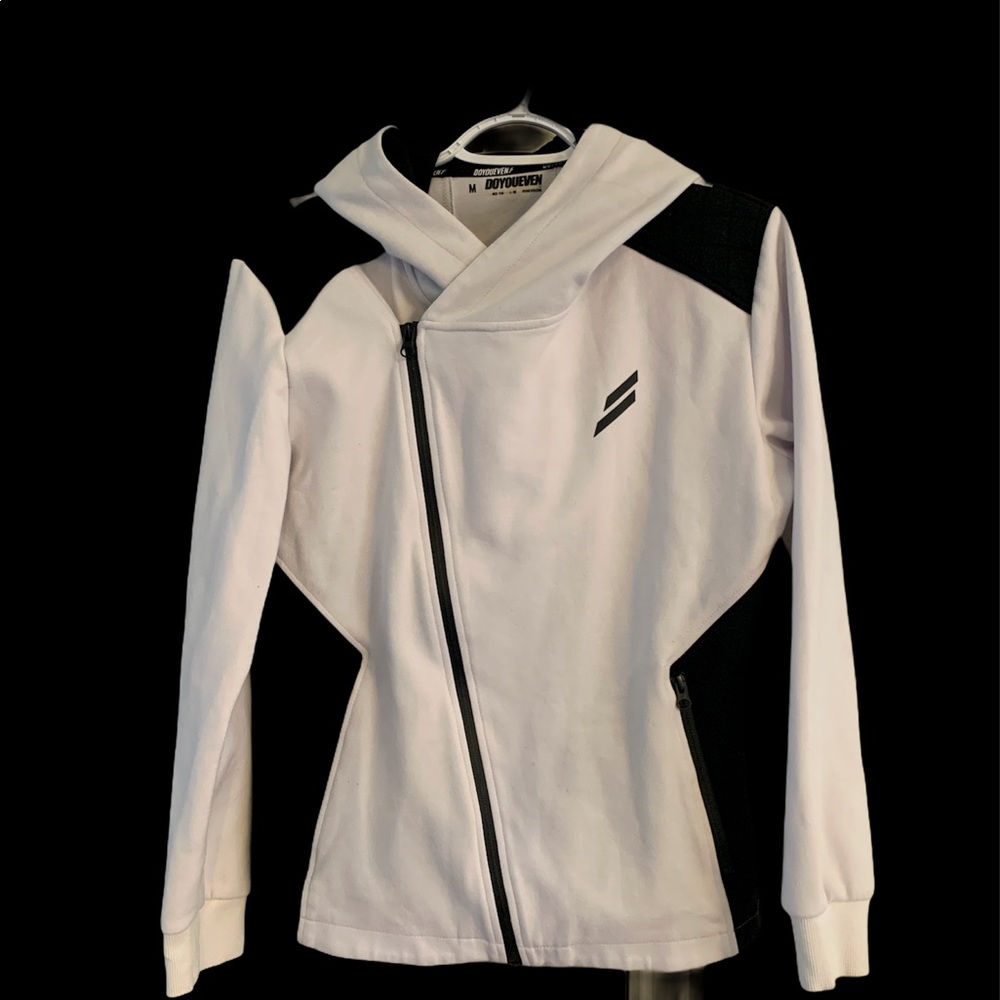 Cute and thick asymmetrical workout jacket